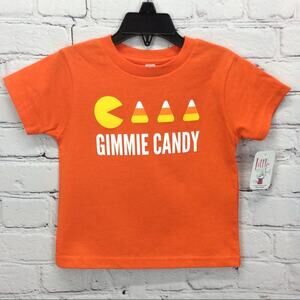 Little Teez "Gimmie Candy" T-Shirt Children's Size 3 Orange Candy Corn Autumn